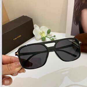 Tom Ford Aviator Acetate Sunglasses - Black